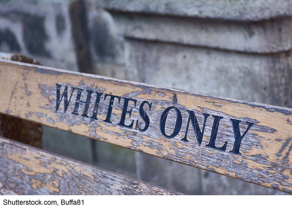 whites only sign